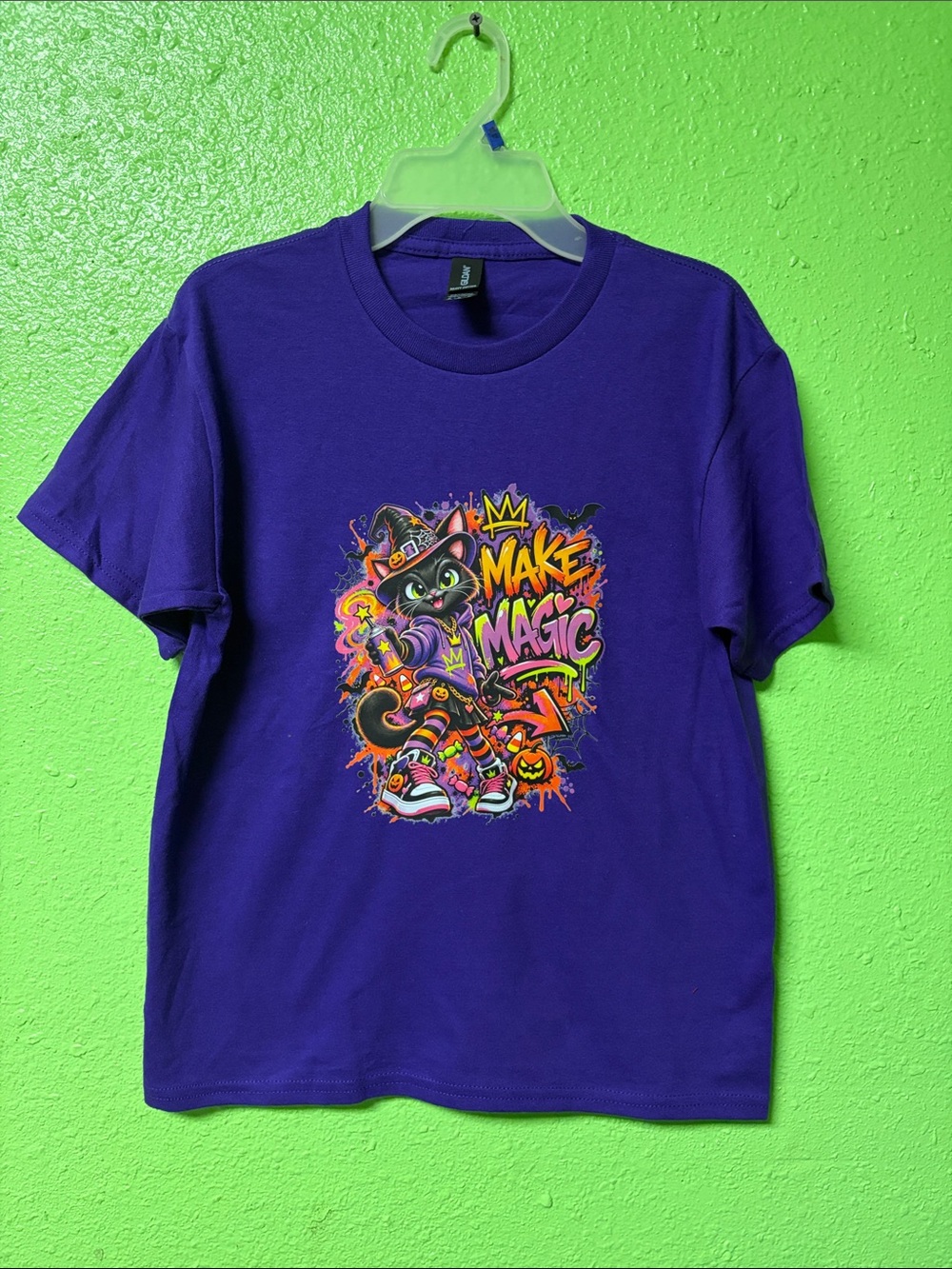 Gildan Purple Kids "Make Magic" Graphic Tee